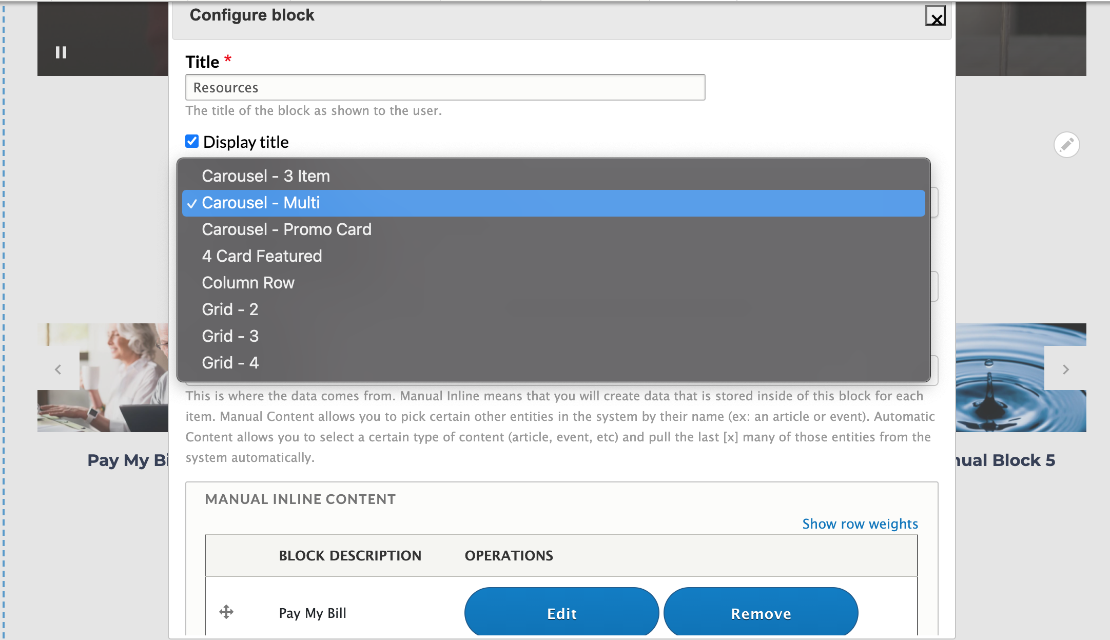 Provus CMS view of a simplified content editing experience