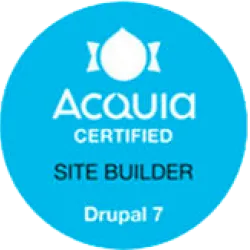 Badge image Acquia Certified Site Builder Drupal 7