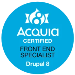 Acquia Front End Specialist (D8) badge