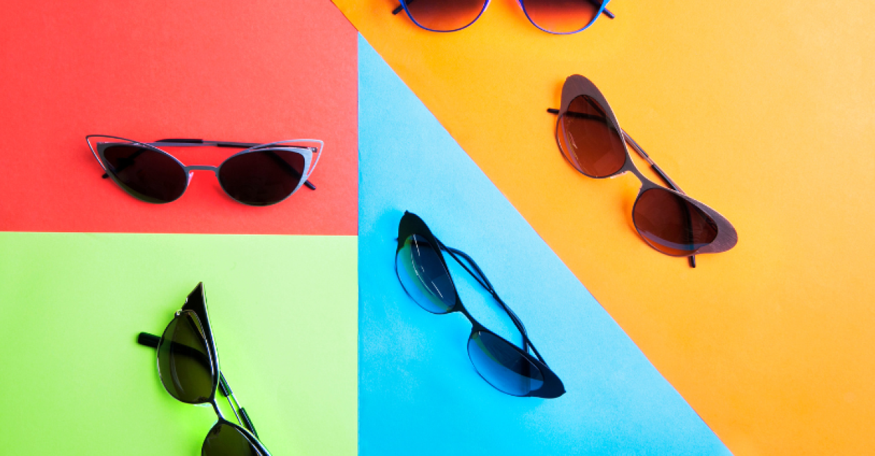 sunglasses on various colors