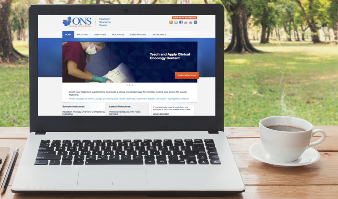 Oncology Nursing Society website cover