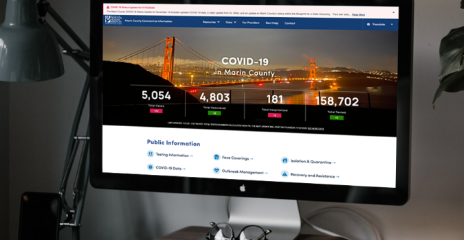 Marin County Covid-19 website