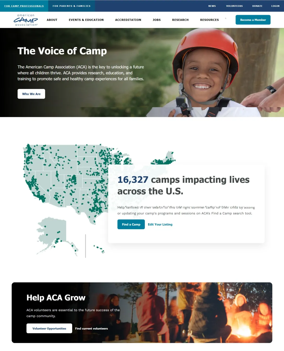 ACA homepage