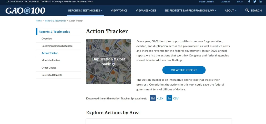 GAO Action Tracker