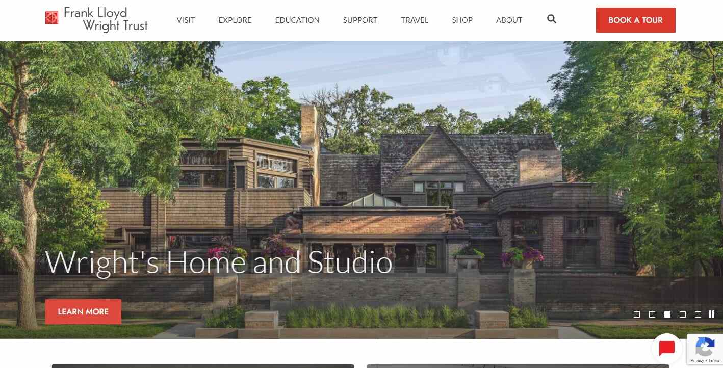 Frank Lloyd Wright Trust header