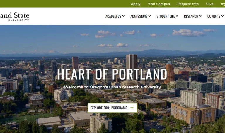 Portland State University header